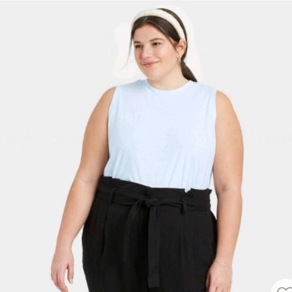 A New Day Women's Plus Size Sleeveless Muscle Top - Picture 1 of 7